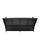 Streamdale Furniture Elegant And Durable Wicker 3-Seater Sofa For Outdoor Comfort