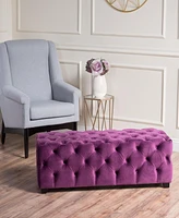Ottomanmodern Glam: Velvet Button-Tufted Ottoman For Seating, Bench, Or Decor