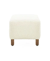 Streamdale Furniture Comfortable Ottoman, White