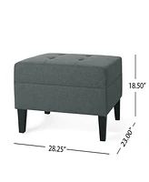 Plush Ottoman with Birch Legs: Comfort, Style