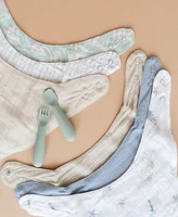Crane Baby Infants Cove Sea Life Muslin Bib, 3-Pc. Set