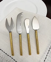 Vibhsa Hammered 4-Pc. Cheese Knives Set, Serving for 4