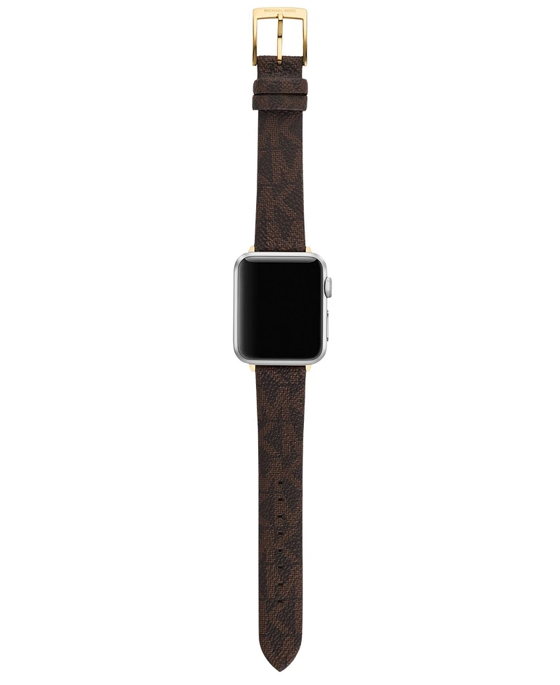 Michael Kors Brown Pvc Strap for Apple Watch, 38-45mm