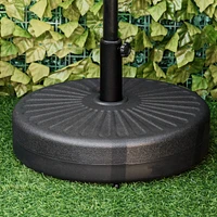 Streamdale Furniture Fillable Patio Umbrella Base Stand, Round Plastic Umbrella Holder for Outdoor, Patio, Garden, Deck and Beach, 46lb Capacity Water