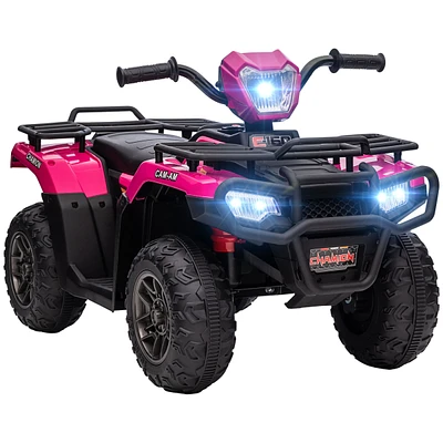 Simplie Fun 12V Kids Atv Battery-Operated with Aux Port & Usb, Kids 4 Wheeler with Tough Wear