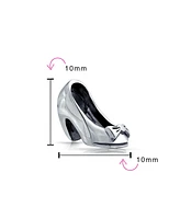 Bling Jewelry Ladies Fashion High Heel Pump Shoe Stiletto Dance Charm Bead 925 Sterling Silver