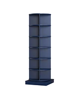 Streamdale Furniture Blue 360 Rotating shoe cabinet 6 layers