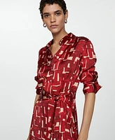 Mango Women's Printed Shirt Dress