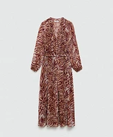 Mango Women's Printed Long Dress