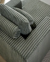 62.5-Inch Corduroy Sponge Sofa Lounge Chair, No Assembly Required, Fluffy Modern Sleeper Chair for Indoor Living Room Bedroom