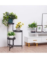 Unho Metal Multi-tier Planter Flowers Pots Holder Garden Patio Decor Plants Rack Stand