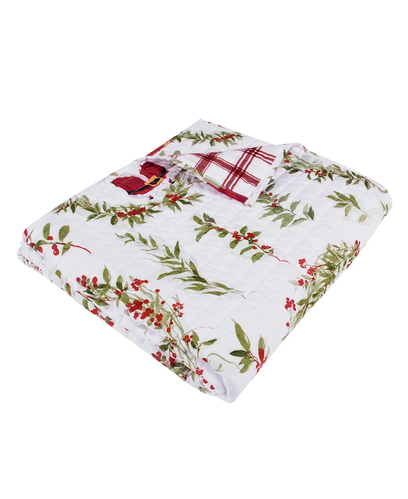 Levtex Merry Bright Pine Plaid Reversible Quilted Throw, 50" x 60"