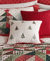 Levtex Patchwork Pine Applique Decorative Pillow, 18" x 18"