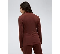 Kenneth Cole Women's Athletic Stretch One-Button Notch-Collar Blazer