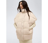 Kenneth Cole Women's Quilted Oversized Tapered Vest Jacket