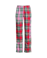 Lands' End Women's Flannel Patchwork Pajama Pants