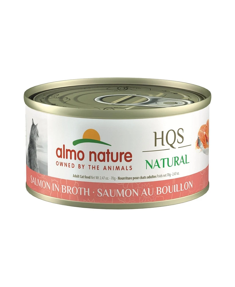 Almo Nature Hqs Natural Cat 24pk (2.47oz): Salmon In Broth