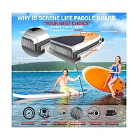 SereneLife Free-Flow Inflatable Stand-Up Paddle-Board (Sup), 10.5 ft.