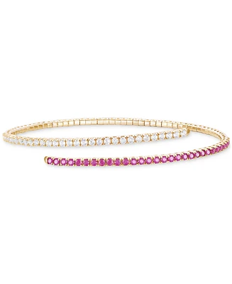 Ruby (1-1/5 ct. t.w.) & Diamond (1 ct. t.w.) Flex Wrap Bracelet 14k Gold