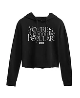Hybrid Apparel Trendy Juniors Wicked Popular Graphic Cropped Hoodie