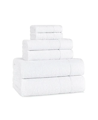 Aston and Arden Luxury Solid 6-Piece Bath Towel Set, 600 Gsm, Soft 100% Turkish Cotton Bathroom Towels, Made in Turkey, 2 Bath Towels, 2 Hand Towels,