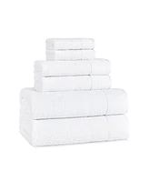 Aston and Arden Luxury Solid 6-Piece Bath Towel Set, 600 Gsm, Soft 100% Turkish Cotton Bathroom Towels, Made in Turkey, 2 Bath Towels, 2 Hand Towels,