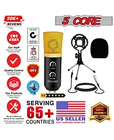 5 Core Podcast Equipment Bundle Professional Studio Xlr Condenser Recording Microphone Kit for vocals