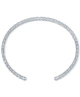 Forever Grown Diamonds Lab-Grown Diamond Flexible Cuff Bangle Bracelet (1/2 ct. t.w.) in Sterling Silver