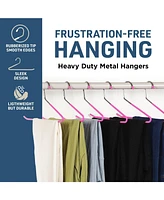 Lifemaster Pcs. of Metal Slack Non-Slip Pants Hangers for Pants, Jeans, Slacks, Blanket, Tablecloth