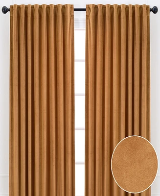 Chanasya Premium Solid Velvet Curtains - Classy and Drapes for Living Room or Bedroom 52" x 84" Off White, 2 Panels