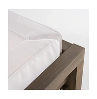 Oana Right Corner Bench And Coffee Table, White