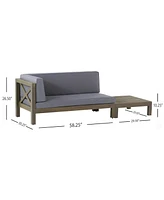 Brava X-Back Corner Bench-l With Coffee Table