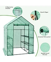 Walk-in Greenhouse 56 x 56 x 77 Inch Gardening with Observation Windows