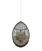 Teardrop Hanging Chair With Water-Resistant Cushions And 8Ft Chain (Professional Installation Required)