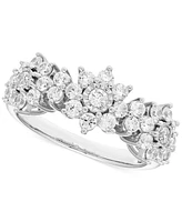 Diamond Flower Cluster Ring (1 ct. t.w.) in 14k White Gold