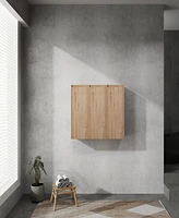 12" Bathroom Side Cabinet, 3-Soft Close Doors, Float Mounting Design