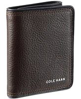 Cole Haan Men's Leather Trifold Wallet with Contrast Color Edge
