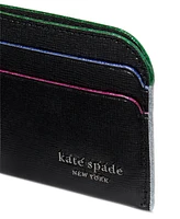 kate spade new york Devin Glitter Edge Saffiano Leather Card Holder