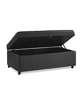 Modern Large Comfort Sofa Ottoman with Storage, Modular Sectional Storage Ottoman With Wheels For Living Room, Lounge Ottoman, Couch Storage Ottoman,