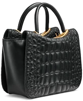 Donna Karan New York Jericho Quilted Croc Leather Crossbody