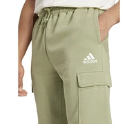 adidas Men's Essentials Regular Tapered-Fit Fleece Cargo Joggers