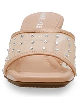 Anne Klein Women's Julie Square Toe Embellished Mule Dress Sandals