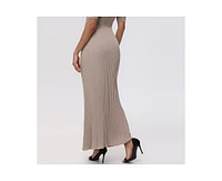 525 Women's Eloise Lurex Maxi Pleated Skirt