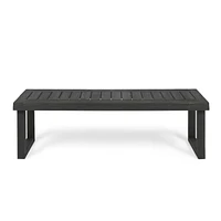 Nestor Acacia Wood Outdoor Bench: Durable, Weather-Resistant, 60"W X 15"D X 18"H