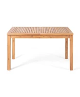 Expandable Acacia Wood Dining Table: Perfect For Outdoor Gatherings