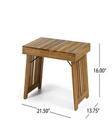 Simplie Fun Acacia Wood Foldable Side Table: Durable, Stylish, And Space-Saving