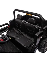 Streamdale Furniture 24V Ride On Truck 2 Seater Ride On Utv with 2x200W Motor Ride On Dump Truck with Dump Bed/Shovel Ride On Car with Remote Control