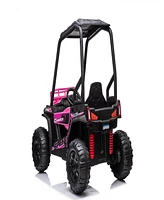 Streamdale Furniture 24V Electric Kid Ride On Car with Remote Control, JS370 Utv Ride on Cars for Kids, Battery Powered Kids Ride