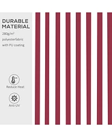 10' x 8' Retractable Awning, Patio Awnings, Sunshade Shelter w/ Manual Crank Handle, Uv & Water-Resistant Fabric and Aluminum Frame for Deck, Balcony,
