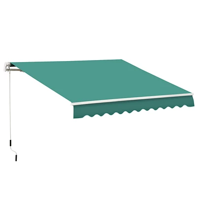 Streamdale Furniture 13' x 8' Retractable Awning, Patio Awnings, Sunshade Shelter w/ Manual Crank Handle, Uv & Water